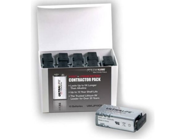 Ultralife U9VL-J-P 6LR61 9 V-blokkiakku Lithium 1200 mAh 9 V 10 kpl