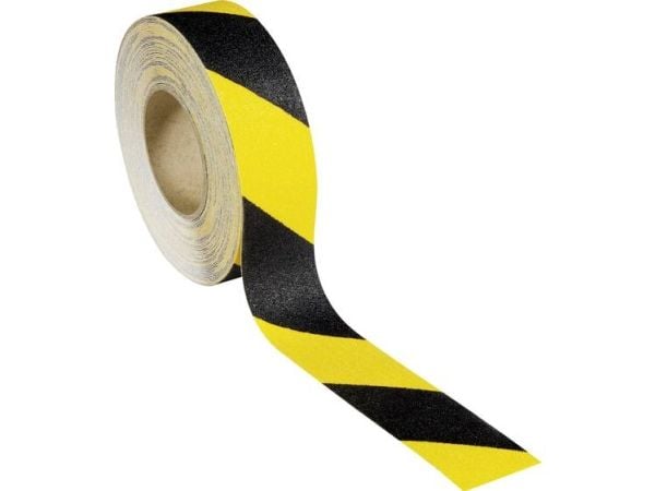 Rocol RS43543 sklisikre belegg (L x B) 18,25 m x 50 mm sort/gul Rocol RS43543 sklisikre belegg (L x B) 18,25 m x 50 mm sort/gul