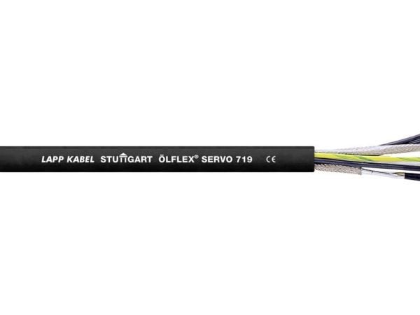 Lapp ÖLFLEX SERVO 719, Kabel för medelhög spänning, Svart, Polyvinylklorid (PVC), Koppar, 1.5 mm ², 108,3 kg/km