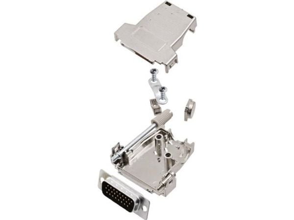 encitech DSSK15-M-HDP26-K 6355-0085-02 D-SUB stiftliste-sett 45°, 180°, polantall 26, loddekontakt, 1 stk.