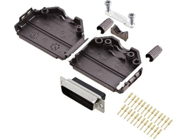 encitech DPPK25-BK-DBCP-K D-SUB stiftliste-set 180° polantall 25 crimp (1 stk) 6355-0078-03