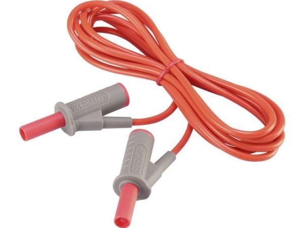 VOLTCRAFT MSB-501 Turvatestijohto Teräliitin 4 mm Teräliitin 4 mm 2,00 m Punainen 1 kpl 1 kpl