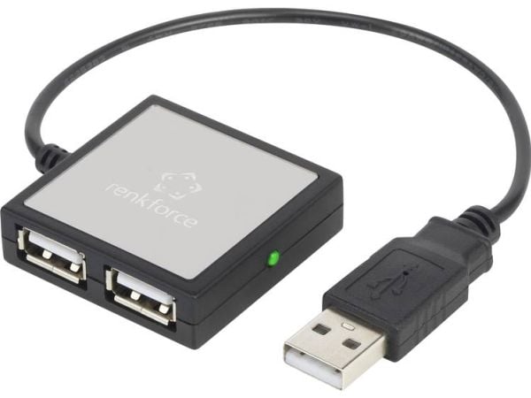 Renkforce 4-portars USB 2.0-hub silver