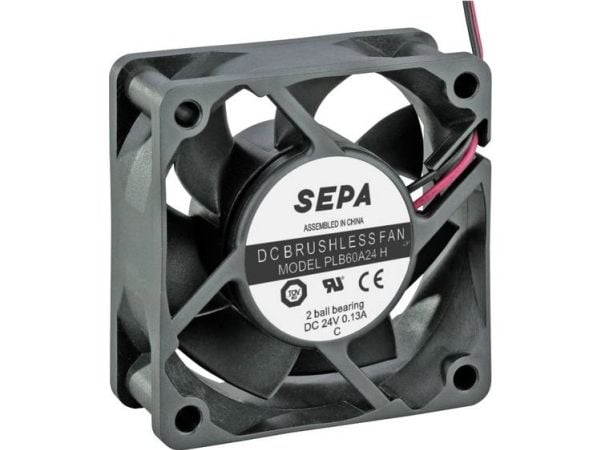 SEPA PLB60A24SE16A Axialfläkt 24 V/DC 36,7 m³/h (L x B x H) 60 x 60 x 25 mm