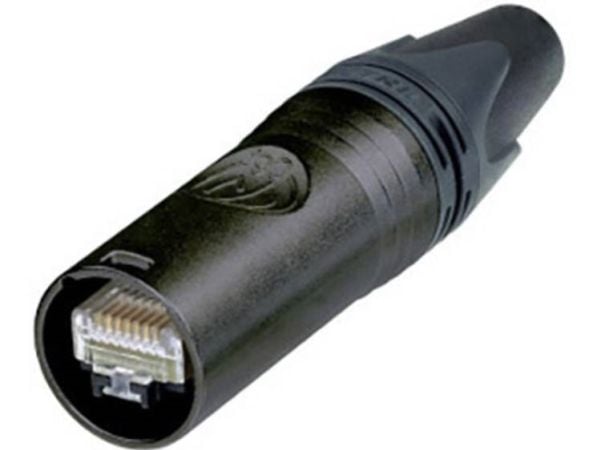 Neutrik NE8MX6-B-T, etherCON male, Musta, PU muovi, Sinkki, Cat6a, Kulta, IP65