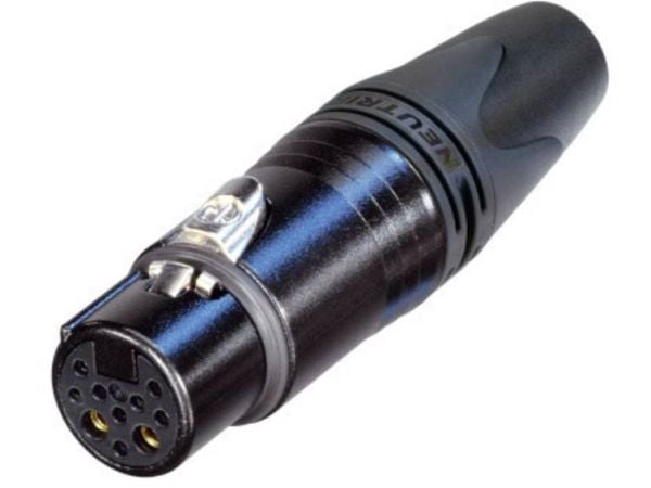Neutrik NC10FXX-14-B, XLR, Svart, Cat5e, 18/14, Nikkel/gull, IP40
