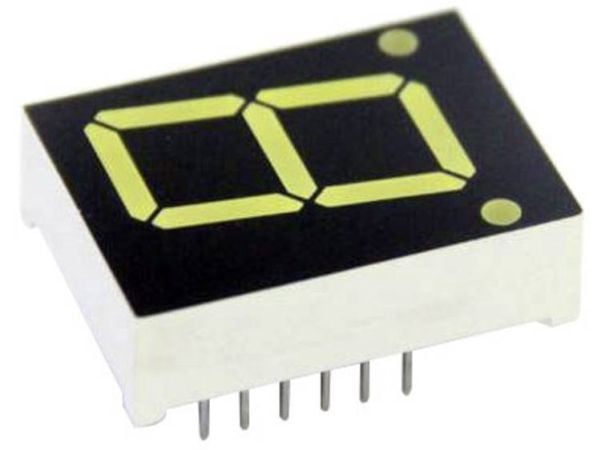 TRU COMPONENTS 7-segmenttinäyttö Sininen 12,70 mm 3,2 V Numerot: 1 TRU-7S1-50BAG