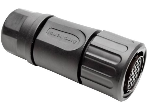 Amphenol RTS 6BS 14N 19S03 rundstiftkobling, rett, 19-polet, Serie: Ecomate Aquarius