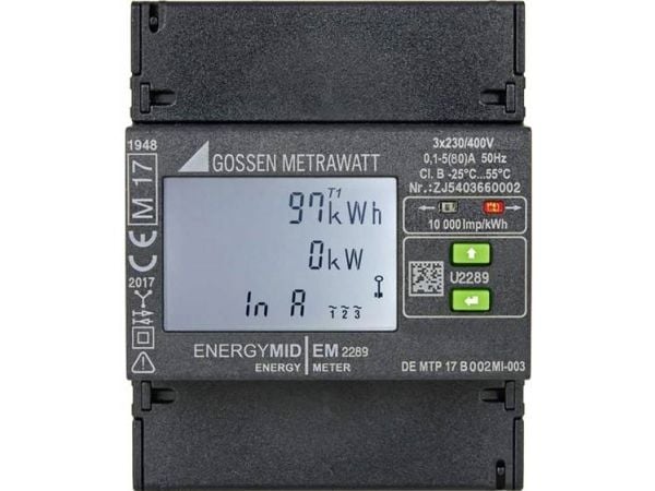 Gossen Metrawatt kolmivaiheinen mittari EM2289 TCP/IP / BACnet (U2289-V017)