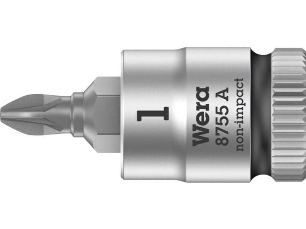 Wera 8755 A 05003353001 Kryssspor Pozidriv Socket bits innsats PZ 1 1/4 (6,3 mm)