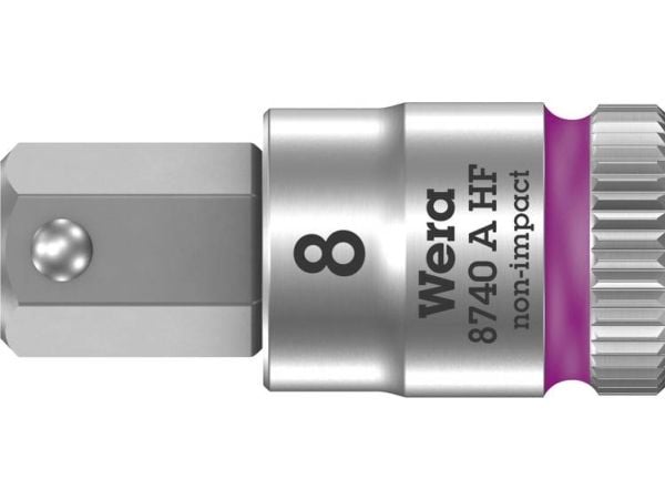 Wera 05003339001, Stikkontakt, 1/4", Metrisk, 1 hoder, 8 mm, 2,8 cm