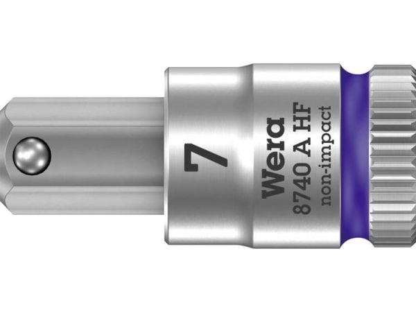 Wera 05003341001, Stikkontakt, 1/4", Metrisk, 1 hoder, 7 mm, 28 mm