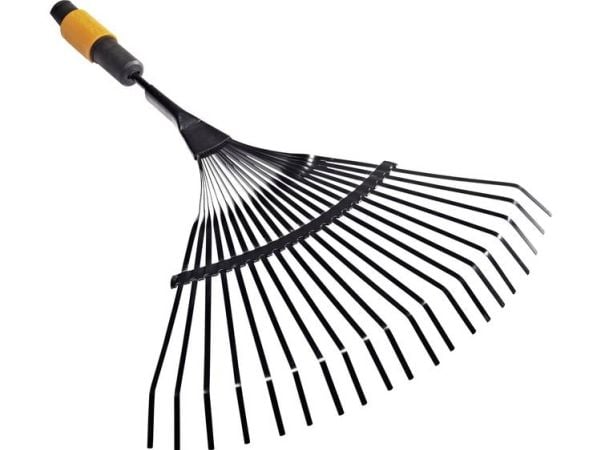 Fiskars 1000644, Lehtiharava, Terästä, Musta, Oranssi, 470 mm, 445 g