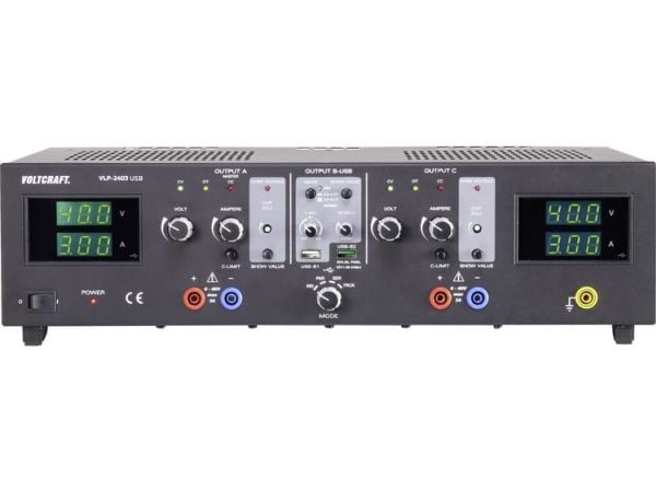 VOLTCRAFT VLP-2403 laboratorienettstrømforsyning justerbar 0-40 V 0,01-3 A 273 W OVP antall utganger 4 x (VC-8146860)