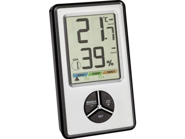 TFA - Termohygrometer - digital - sølv