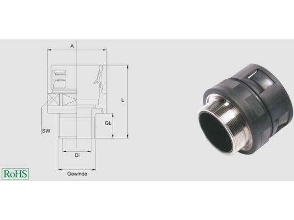 HELUKABEL 920233, Harmaa, Polyamidi, 50 kpl, M25x1.5, IP65, -40 - 110 °C