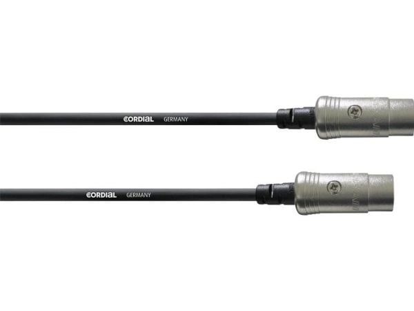 Cordial MIDI tilkoblingskabel [1x XLR-kontakt 5-polet - 1x XLR-kontakt 5-polet] 0,90 m svart