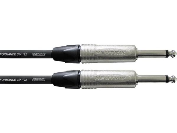 Cordial CXI 1,5 m instrumentkabel [1x Jack 6,3 mm - 1x Jack 6,3 mm] svart fleksibel