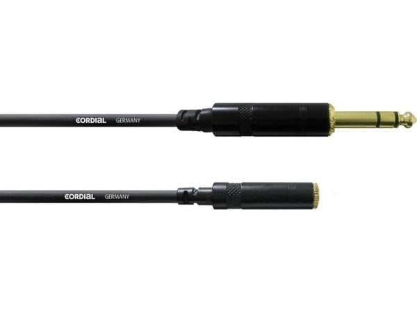 Cordial CFM 3 VY, 3.5mm, Hankjønn, 6.35mm, Hunkjønn, 3 m, Sort