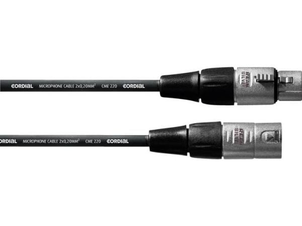 Cordial CFM 5 FM XLR-liitäntäkaapeli [1x XLR-liitin - 1x XLR-pistoke] 5,00 m Musta