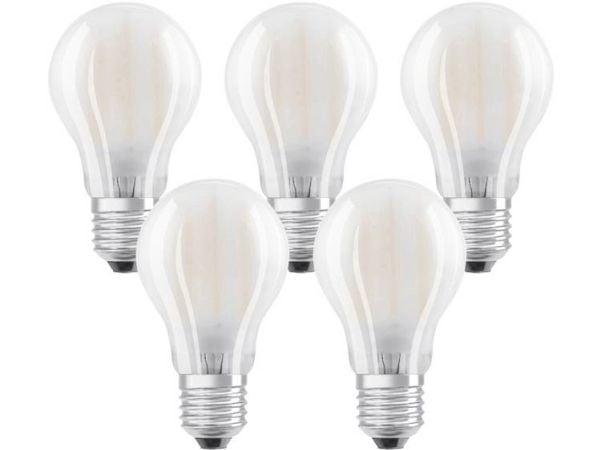 OSRAM LED BASE - LED-lyspære - form: A - mattslipt finish - E27 - 7 W (ekvivalent 60 W) - klasse E - varmt hvitt lys - 2700 K