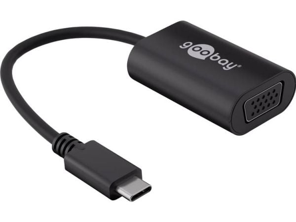 Goobay 38531, 0,2 m, USB Type-C, VGA (D-Sub), Hankjønn, Hunkjønn, Rett