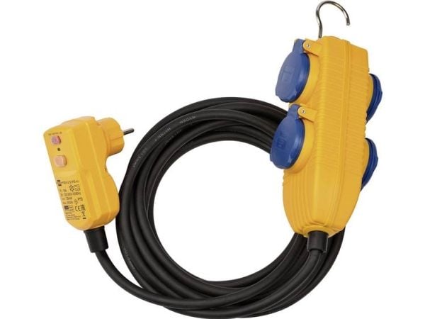 brennenstuhl RCD suojattu johto IP54 Powerblockilla 5m musta H07RN-F 3G1.5 -