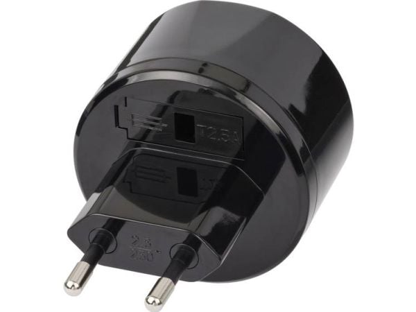 Brennenstuhl 1508500010, Tyyppi A, Tyyppi C (Europistoke), 250 V, 2,5 A, Musta