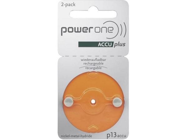 Powerone P13 Høreap1 partbatteri ZA 13 NiMH 31 mAh 1.2 V 2 stk Powerone P13 Høreap1 partbatteri ZA 13 NiMH 31 mAh 1.2 V 2 stk