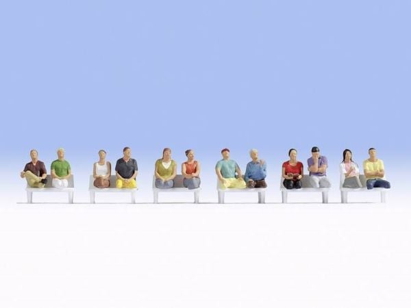 NOCH Sitting Passengers, HO (1:87), Flerfarget