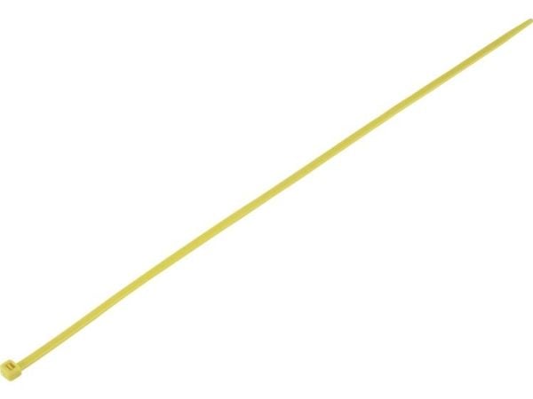 Conrad TC-6645772, Tikasmallinen johdinside, Keltainen, 385 mm, 4,8 mm, 100 kpl