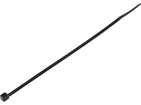 Conrad TC-6645792, Helmipintainen johdinside, Musta, 2,5 mm, 100 kpl