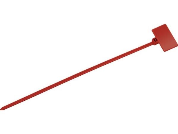 TRU COMPONENTS TC-6646444 Leader-merkkikynä Kohokuvioitu pinta: 20 x 13 mm Punainen 100 kpl