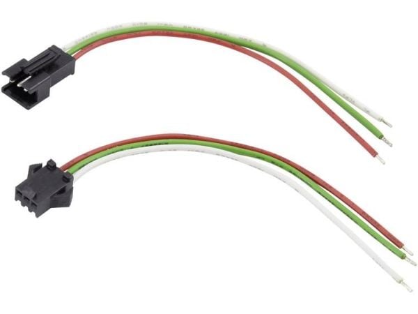 TRU COMPONENTS Stikbøsning med litzetråd Samlet antal poler 3 Rastermål: 2.50 mm TC-6649236 1 sarja