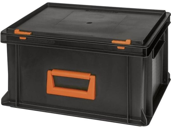 Alutec 139220110188 plastbokser Magnus PC 20 - 400 x 233 x 300 mm - sort/orange - 1 stk