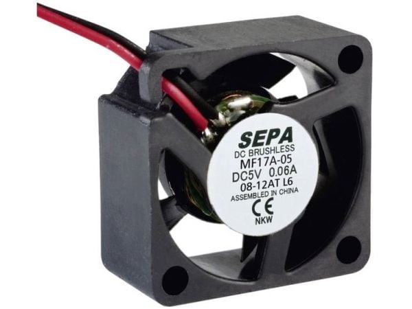 SEPA MF17A05 axialfläkt 5 V/DC 0,9 m³/h 17 x 8 x 17 mm