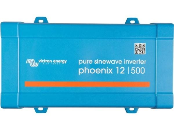 Victron Energy Phoenix 12/500 VE.Direct - DC-AC strøminverter - DC 12 V - 400 watt - 500 VA - VE.Direct - utgangskontakter: 1 - Europa - blå, RAL 5012