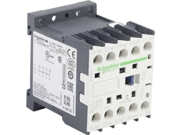 Schneider Electric TeSys K control relay, Musta, Valkoinen, 10 A, 45 x 57 x 58 mm, 225 g, -25 - 50 °C