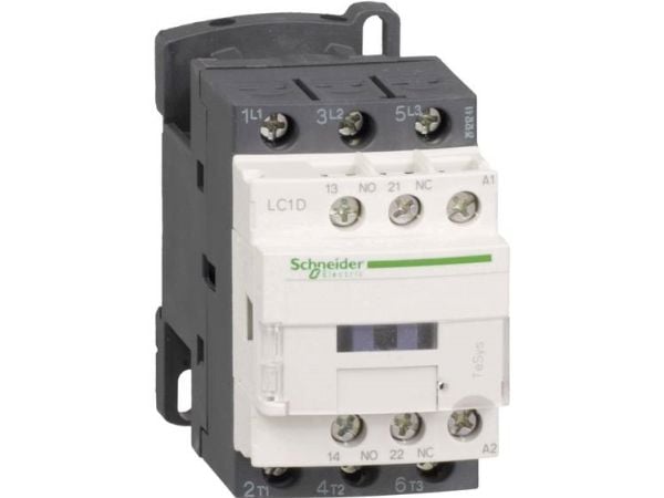 SCHNEIDER ELECTRIC Kytkin 4kW, 400V AC, 9A AC3:ssa, 3-napainen, 1NO+1NC, ohjausjännite 24V DC