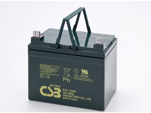CSB Battery EVH 12390 Blybatteri 12 V 39 Ah Blyfleece (B x H x D) 196 x 178 x 155 mm M6-skruetilkobling Syklusstabilt, vedlikeholdsfritt, lav selvu...