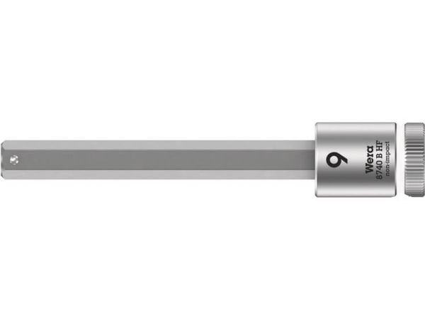 Wera 05003042001, Stikkontakt, 3/8", Metrisk, 1 hoder, 9 mm, Kromvanadiumstål