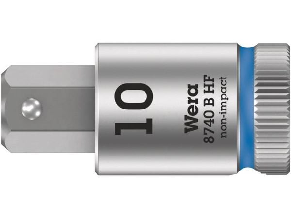 Wera 05003043001, Stikkontakt, 3/8", Metrisk, 1 hoder, 10 mm, Kromvanadiumstål