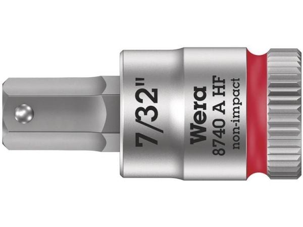 Wera 05003387001, Stikkontakt, 1/4", Imperisk, 1 hoder, 7/32", Kromvanadiumstål