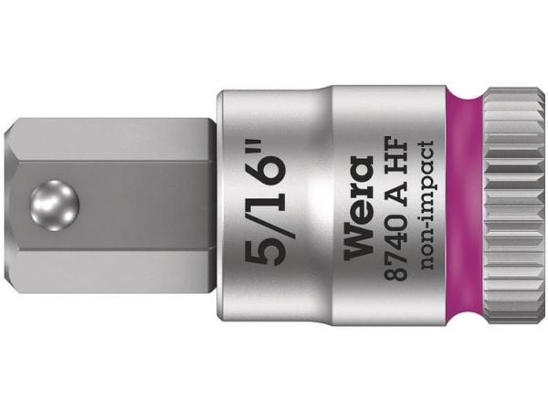 Wera 05003389001, Stikkontakt, 1/4", Imperisk, 1 hoder, 5/16", Kromvanadiumstål