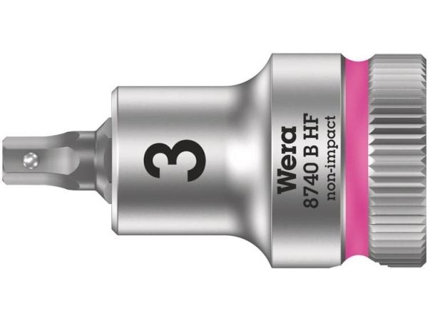 Wera 05003030001, Stikkontakt, 3/8", Metrisk, 1 hoder, 3 mm, Kromvanadiumstål