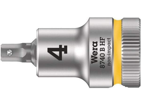 Wera 05003031001, Stikkontakt, 3/8", Metrisk, 1 hoder, 4 mm, Kromvanadiumstål