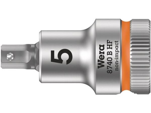 Wera 05003033001, Stikkontakt, 3/8", Metrisk, 1 hoder, 5 mm, Kromvanadiumstål