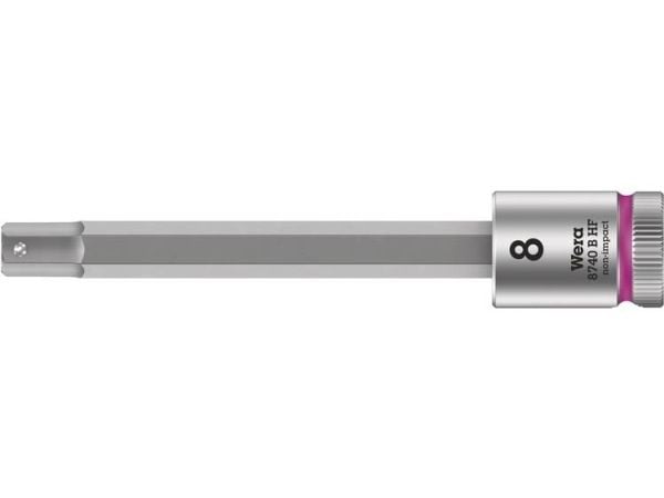 Wera 05003040001, Stikkontakt, 3/8", Metrisk, 1 hoder, 8 mm, Kromvanadiumstål