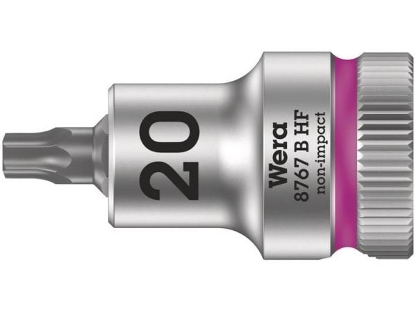 Wera 05003061001, Stikkontakt, 3/8", 1 hoder, T20, Kromvanadiumstål, Kromfarget