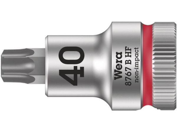 Wera 05003068001, Stikkontakt, 3/8", 1 hoder, T40, Kromvanadiumstål, Kromfarget